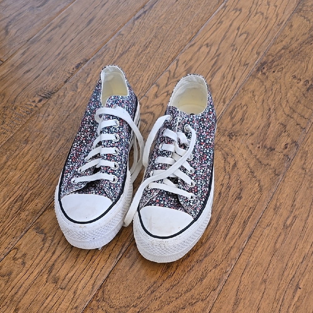 Floral Converse Platform Sneakers